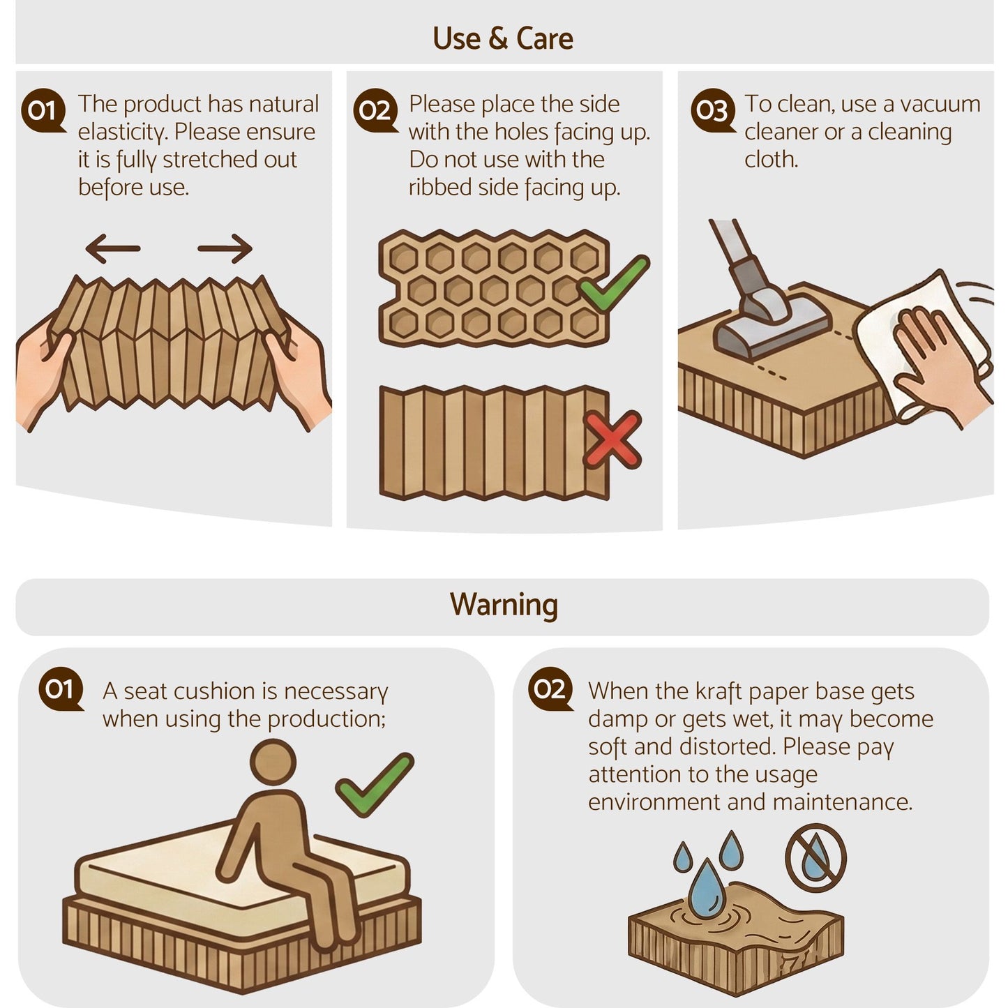 Artiss Folding Kraft Paper Bed Frame with Mattress and Pillow 300kg Capacity 200x60cm PAPER-BED-6016-BR-AB