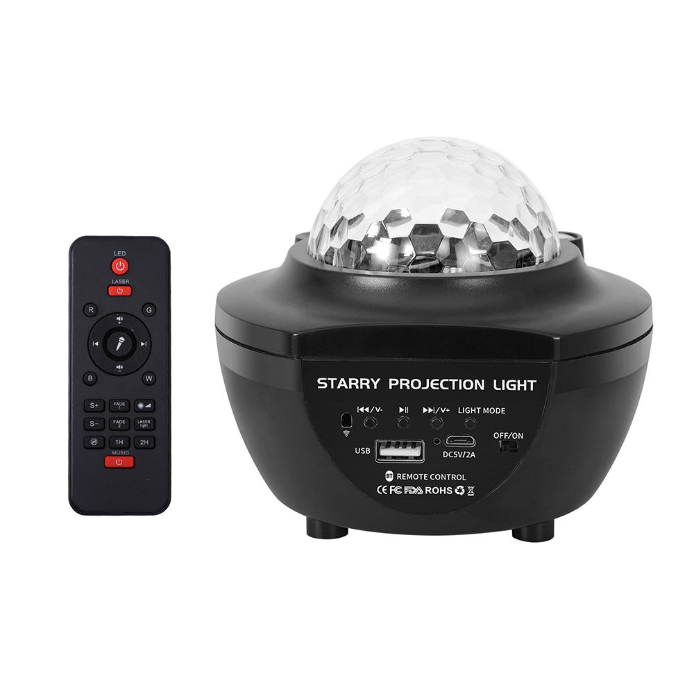Gardeon Projector Party Night Light LED Galaxy Starry Sky Ocean Star Lamp Music PAR-LIGHT-Q5-BK