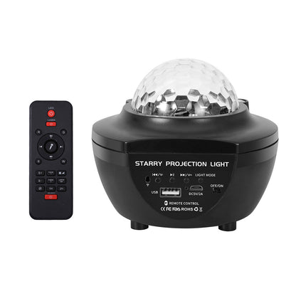 Gardeon Projector Party Night Light LED Galaxy Starry Sky Ocean Star Lamp Music PAR-LIGHT-Q5-BK