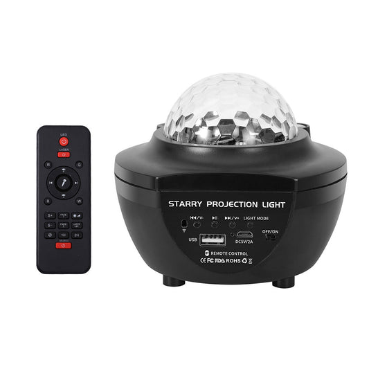 Gardeon Projector Party Night Light LED Galaxy Starry Sky Ocean Star Lamp Music PAR-LIGHT-Q5-BK