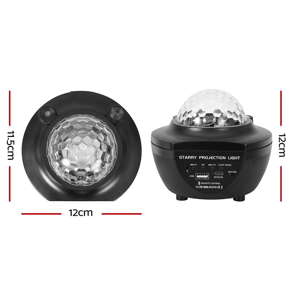 Gardeon Projector Party Night Light LED Galaxy Starry Sky Ocean Star Lamp Music PAR-LIGHT-Q5-BK