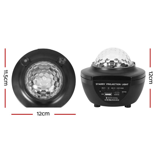 Gardeon Projector Party Night Light LED Galaxy Starry Sky Ocean Star Lamp Music PAR-LIGHT-Q5-BK