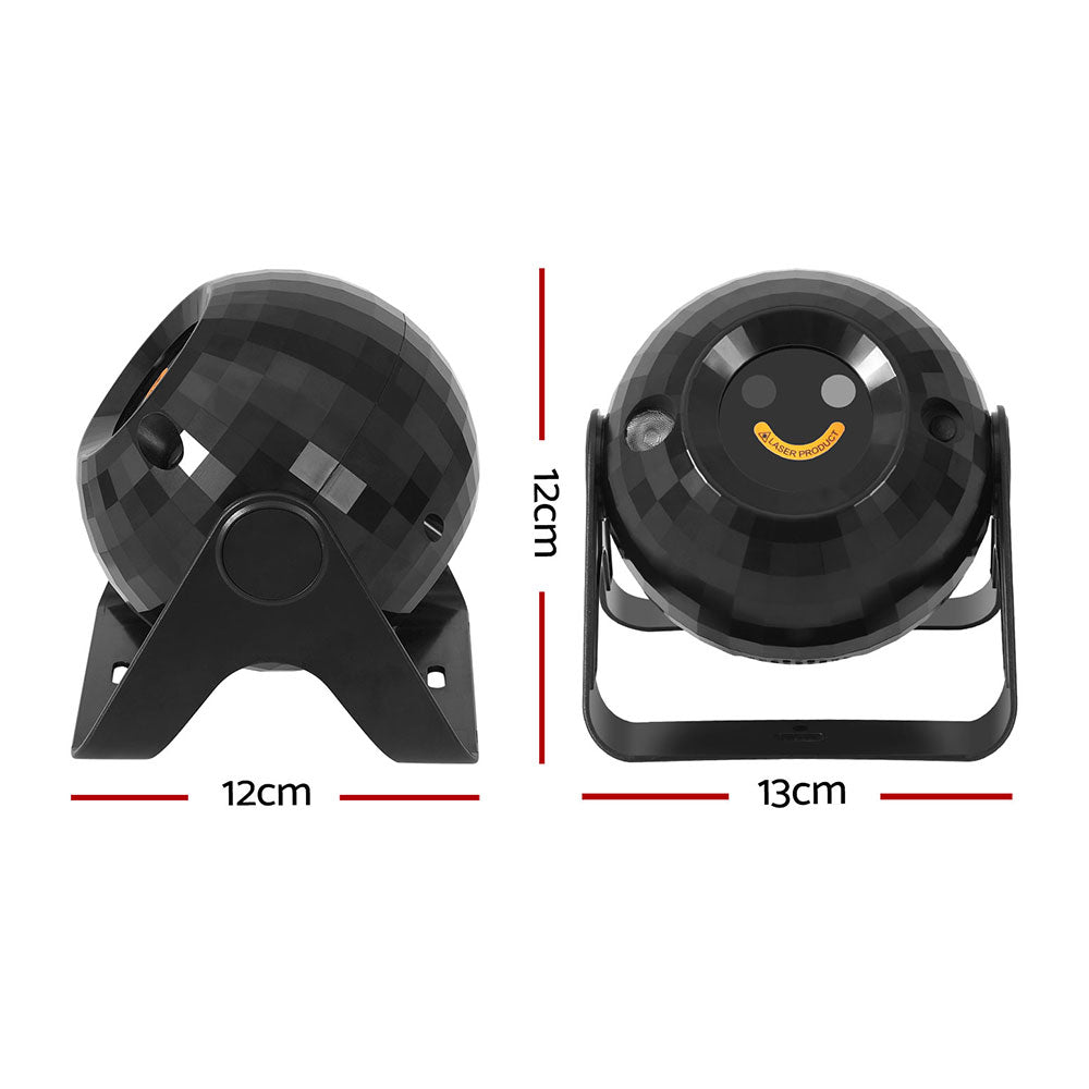 Gardeon Projector Party Light Disco Ball Stage LED RGB DJ Lamp Bluetooth Music PAR-LIGHT-Q8-BK
