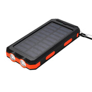 10000mAh Portable Solar Power Bank External Battery Dual USB Phone Charger Light PB-1WSL-OR