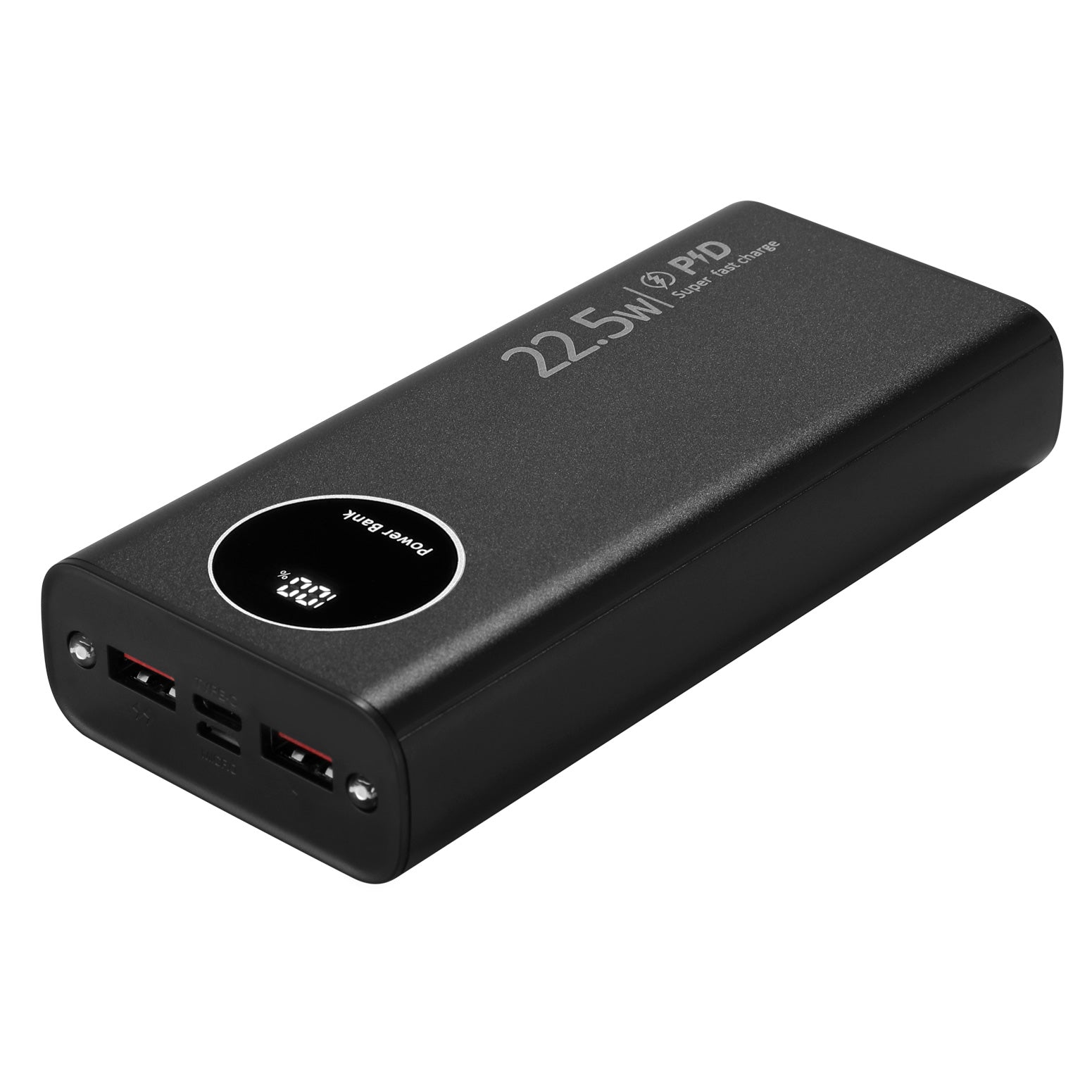 20000mAh Portable Power Bank PD22.5W Quick Charging Fast Charger Phone Battery PB-2WPD20-C-BK