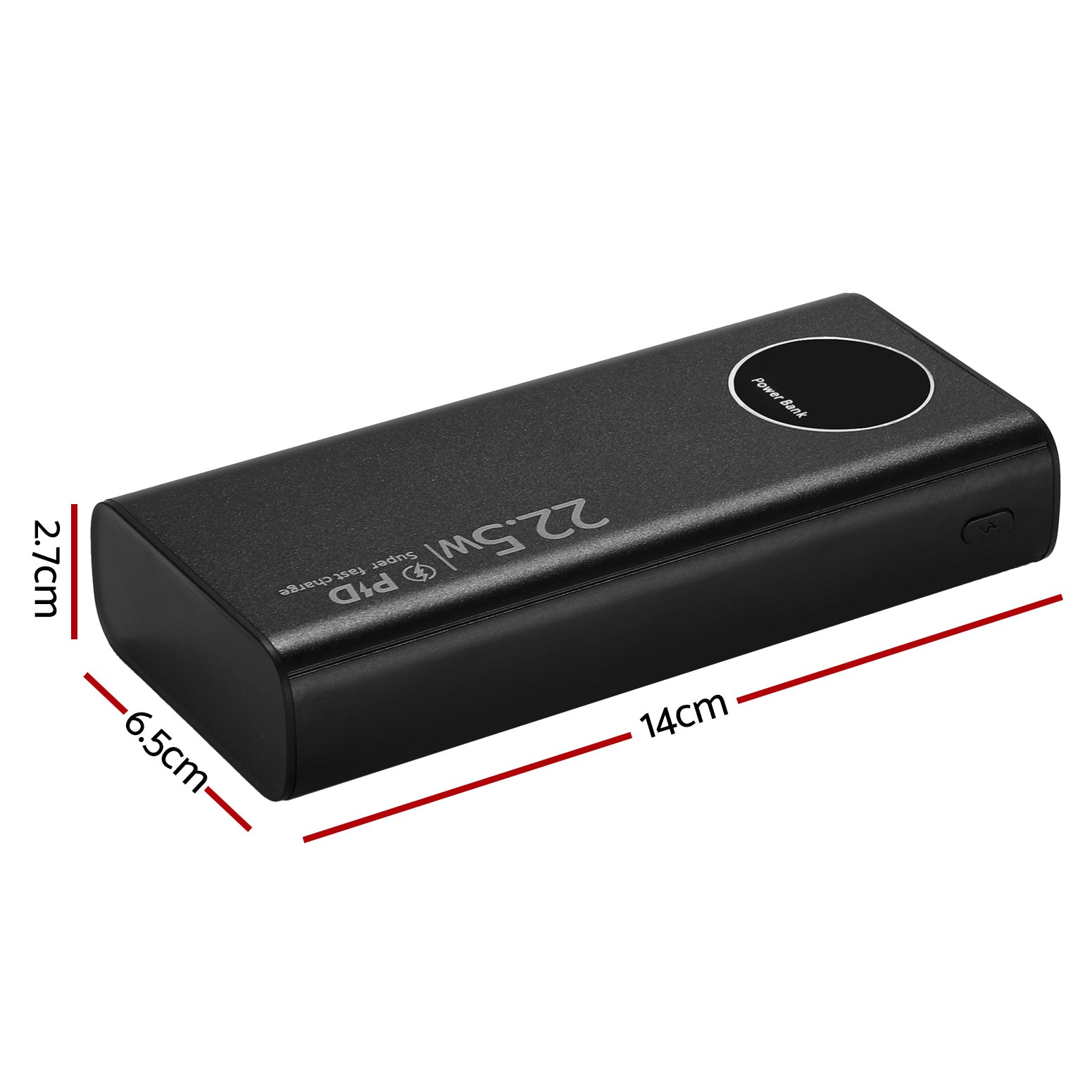 20000mAh Portable Power Bank PD22.5W Quick Charging Fast Charger Phone Battery PB-2WPD20-C-BK