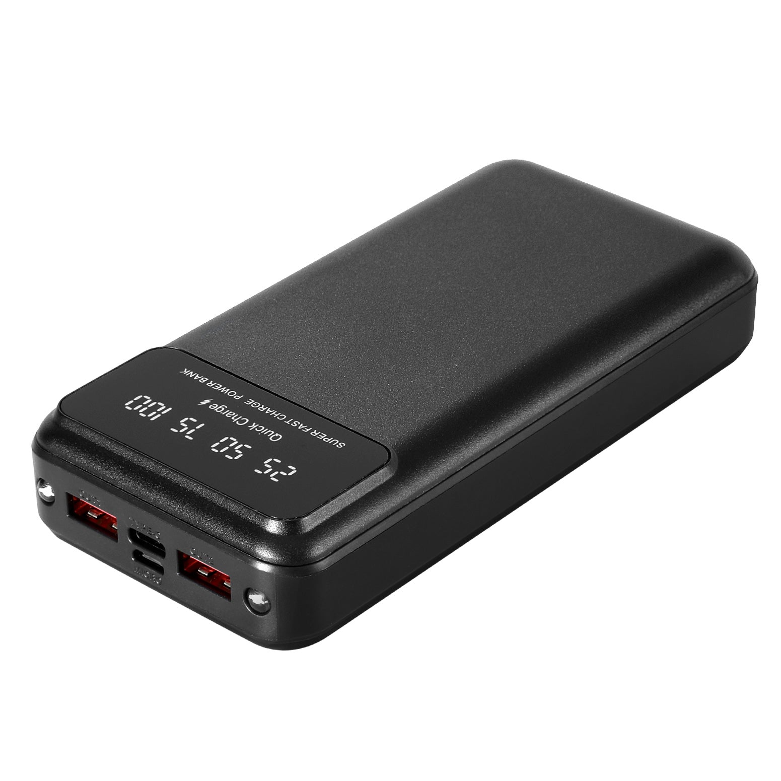 20000mAh Portable Power Bank PD22.5W Quick Charging Fast Charger for Phone Black PB-2WPD20-R-BK