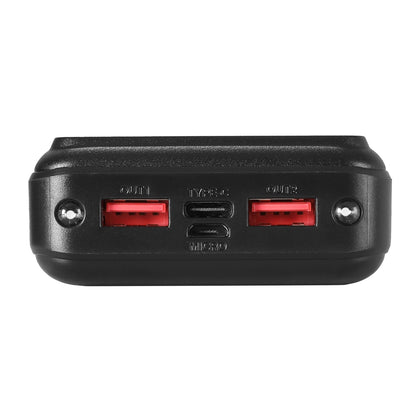20000mAh Portable Power Bank PD22.5W Quick Charging Fast Charger for Phone Black PB-2WPD20-R-BK