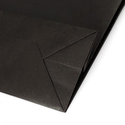 50pcs Bulk Paper Bags Pack Shopping Retail Gift Bag Reusable Fabric Handle Black PB-50-F-BK