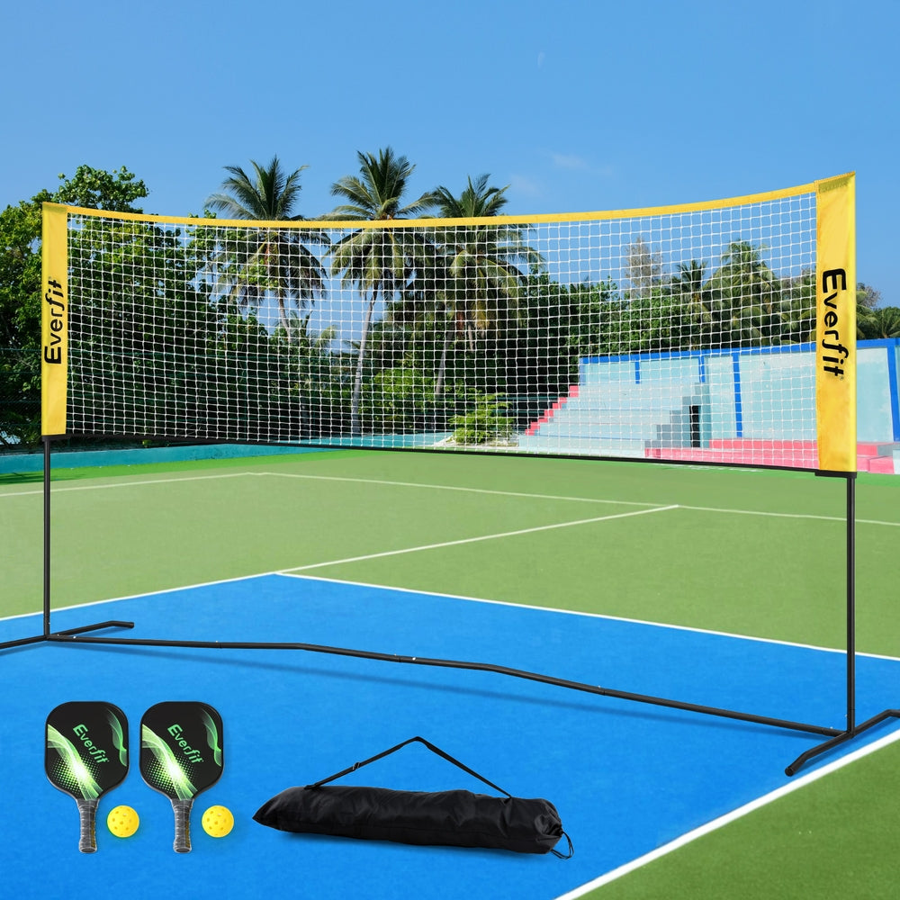 Everfit 10ft Portable Pickle Ball Net Adjustable Multi-Sport for Badminton Tennis Pickleball Volleyball PB-B-10FT-GR