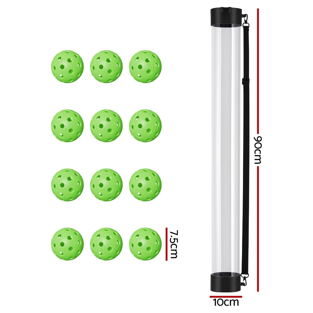 Everfit 12PC Pickleball Collector Set Multi-Ball Retriever Portable Storage Adjustable Strap PB-B-12PBC-GR