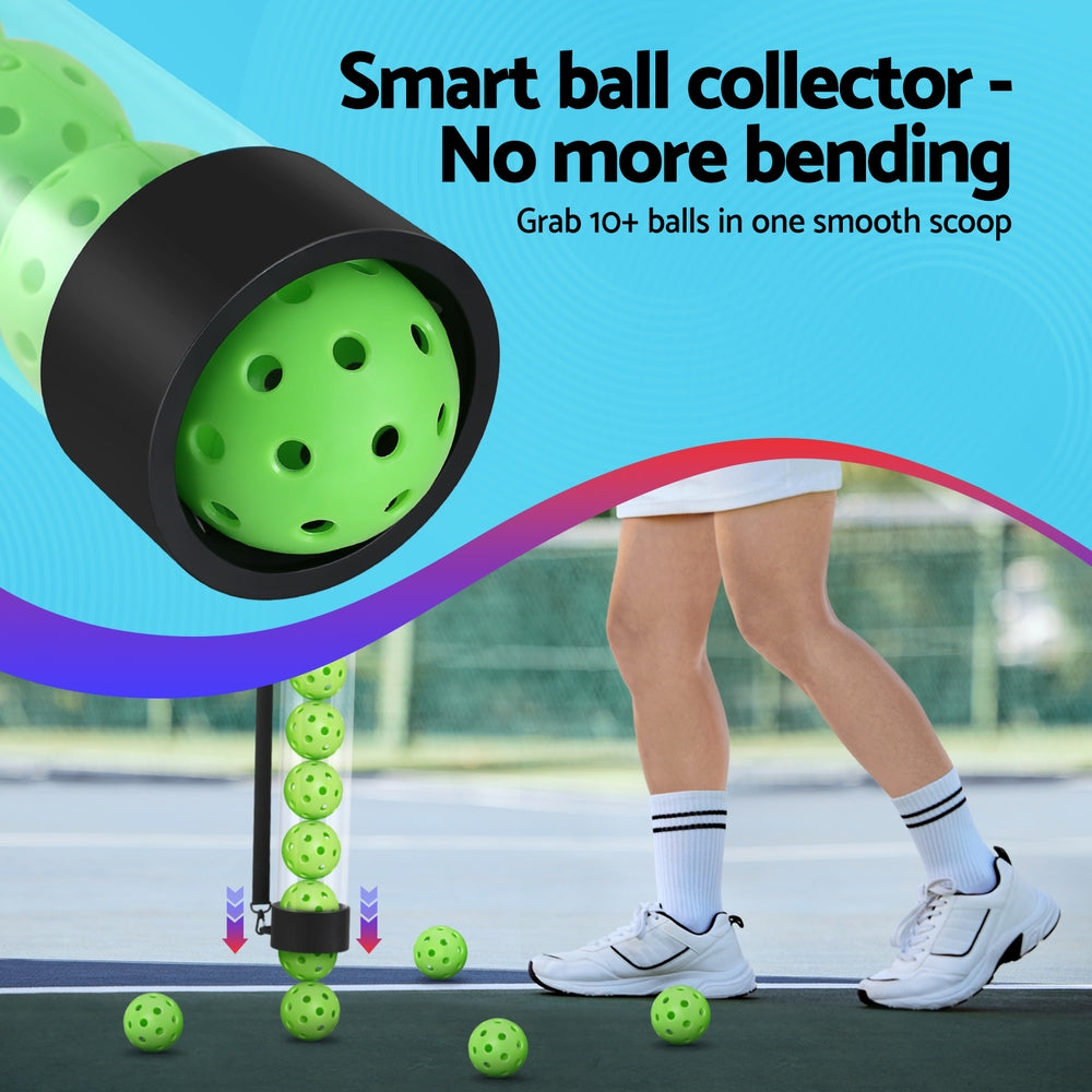 Everfit 12PC Pickleball Collector Set Multi-Ball Retriever Portable Storage Adjustable Strap PB-B-12PBC-GR