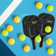 Everfit 12PC Pickleballs Set 40-Hole Design Indoor Outdoor Durable PE Balls Green/Yellow PB-B-12PCS-YG