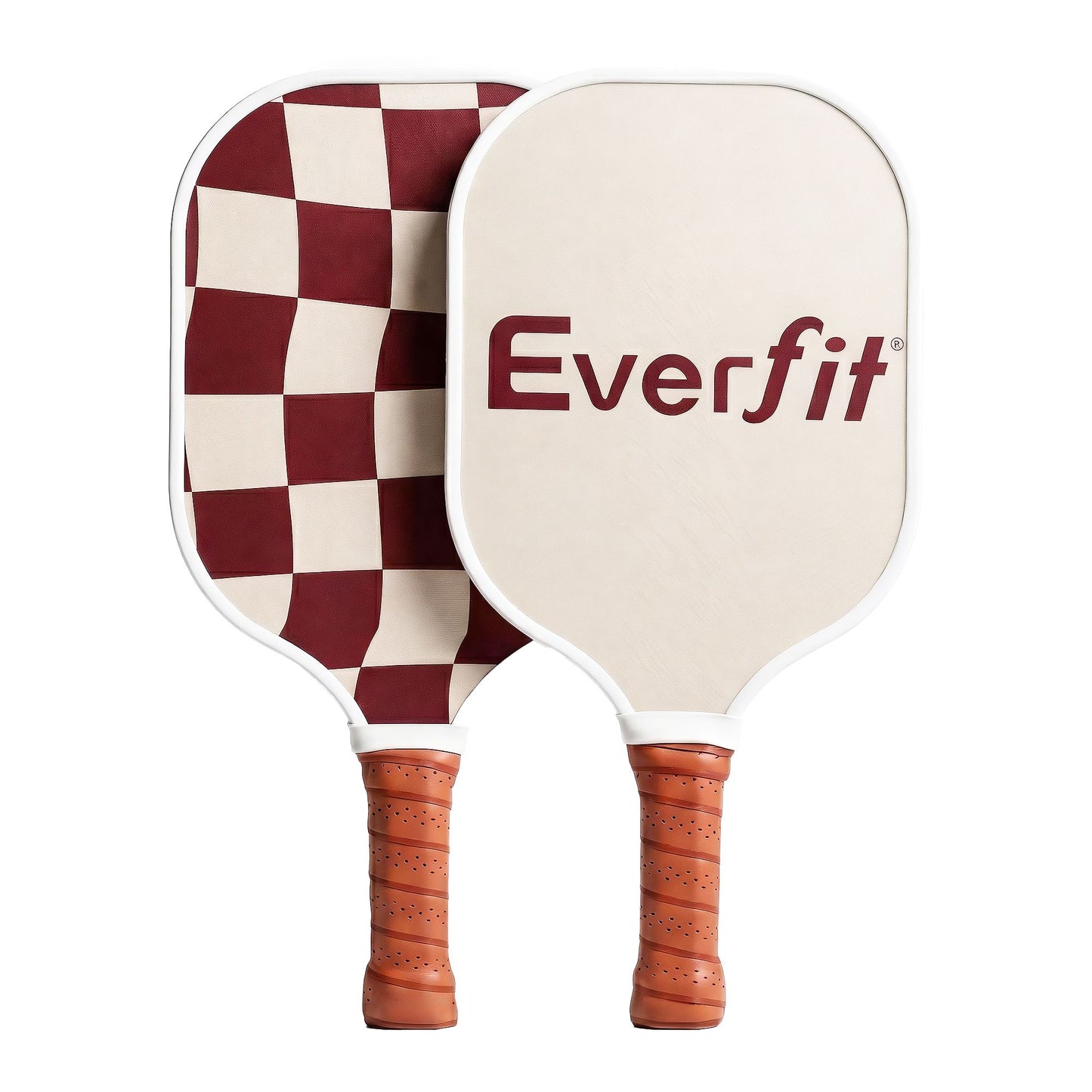 Everfit Pickleball Paddle Set Fibreglass Racquet Honeycomb Core With Bag Brown PB-B-PADDLE-BRX2