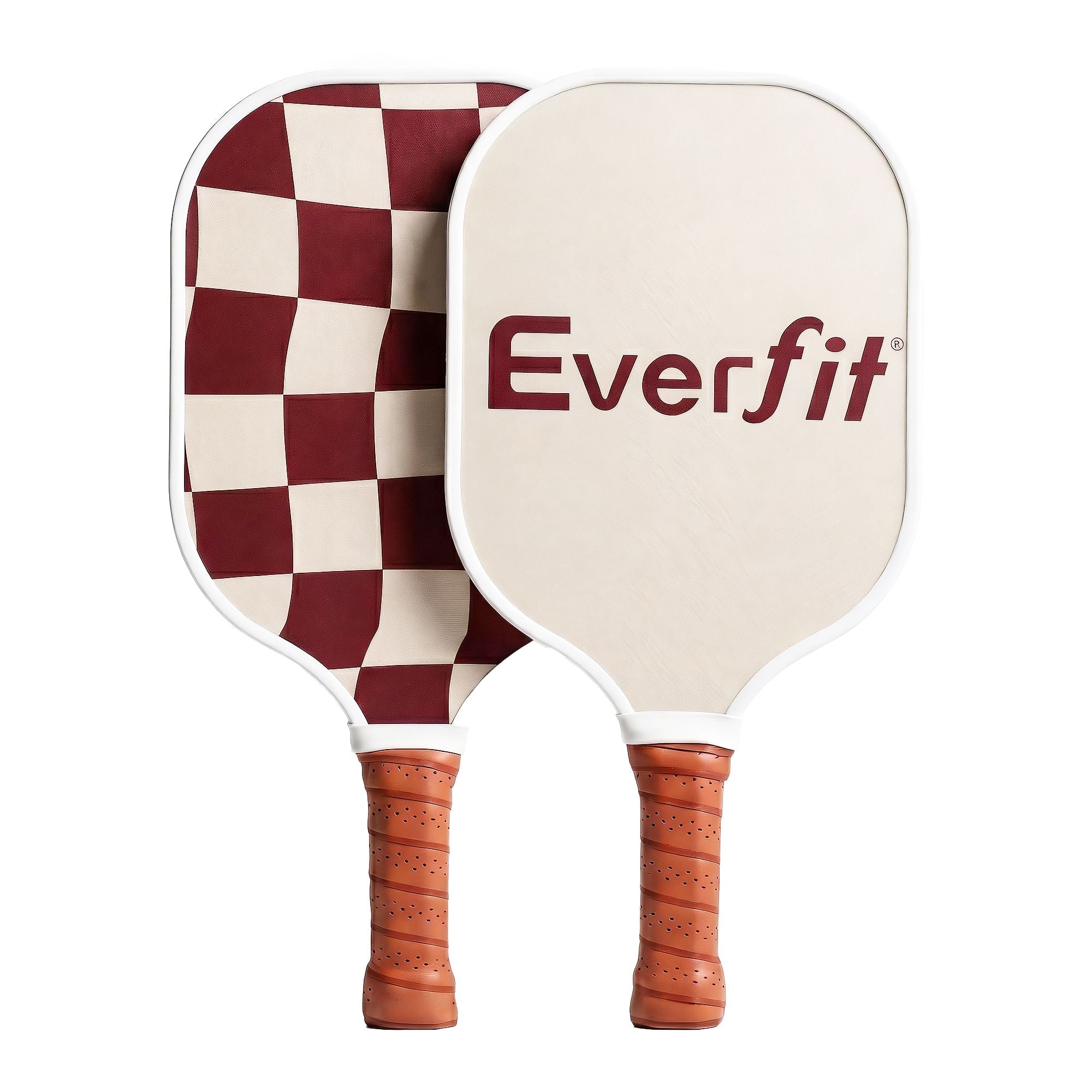 Everfit Pickleball Paddle Set Fibreglass Racquet Honeycomb Core With Bag Brown PB-B-PADDLE-BRX2