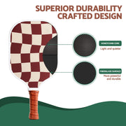 Everfit Pickleball Paddle Set Fibreglass Racquet Honeycomb Core With Bag Brown PB-B-PADDLE-BRX2
