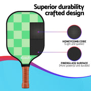 Everfit Pickleball Paddle Set Fiberglass with Balls Bag Tournament Kit 2PCS Pickle Balls Rackets PB-B-PADDLE-GRX2