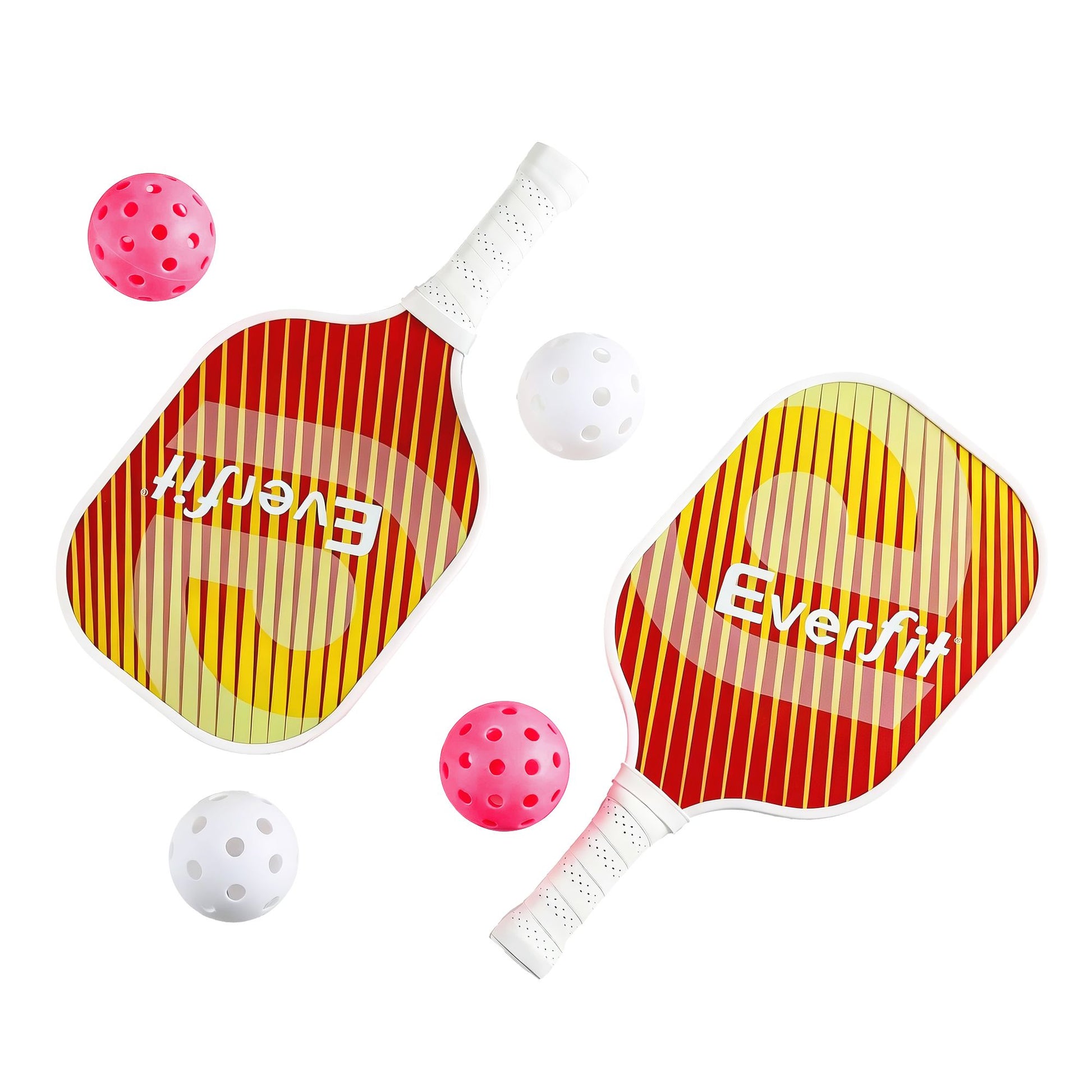 Everfit Pickleball Paddle Set Fibreglass Racquet Honeycomb Core With Bag Orange PB-B-PADDLE-OGX2