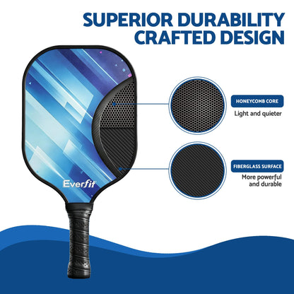 Everfit Pickleball Paddle Set Fibreglass Racquet Honeycomb Core With Bag PB-B-PADDLE-PBX2