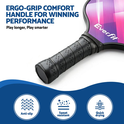 Everfit Pickleball Paddle Set Fibreglass Racquet Honeycomb Core With Bag PB-B-PADDLE-PBX2