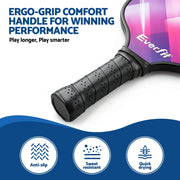 Everfit Pickleball Paddle Set Fibreglass Racquet Honeycomb Core With Bag