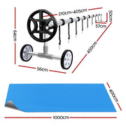 Aquabuddy Pool Cover 500 Micron 10x4m Silver Swimming Pool Solar Blanket 4m Roller PC-100X40-L-DX-BL-40ROL