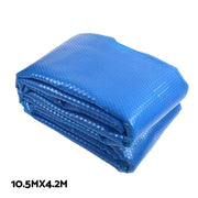 Aquabuddy Pool Cover 500 Micron 10.5x4.2m Silver Swimming Pool Solar Blanket 5.5m Roller PC-105X42-500-DX-BL-ROLLER