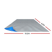 Aquabuddy Pool Cover 500 Micron 10.5x4.2m Swimming Pool Solar Blanket Blue Silver PC-105X42-L-DX-BL