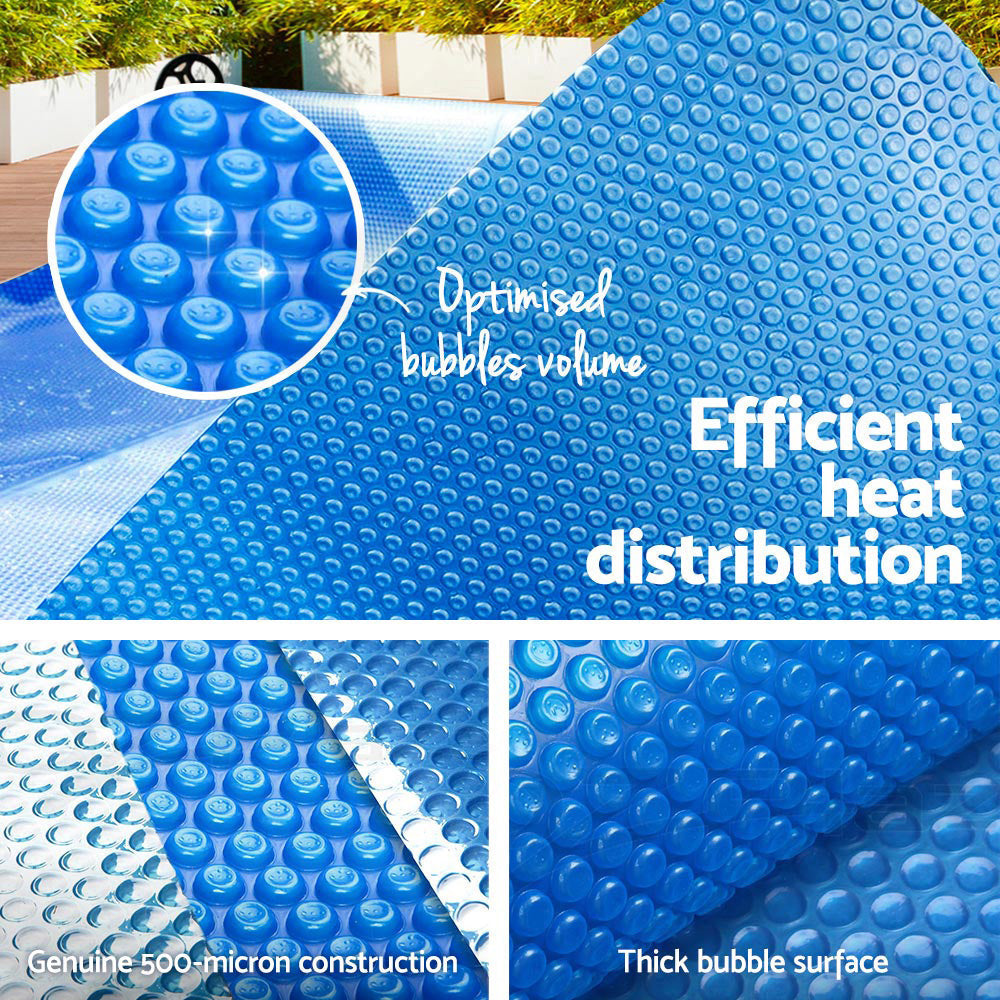 Aqua Buddy Pool Cover 500 Micron 11x4.8m Swimming Pool Solar Blanket Blue PC-110X48-L-BL