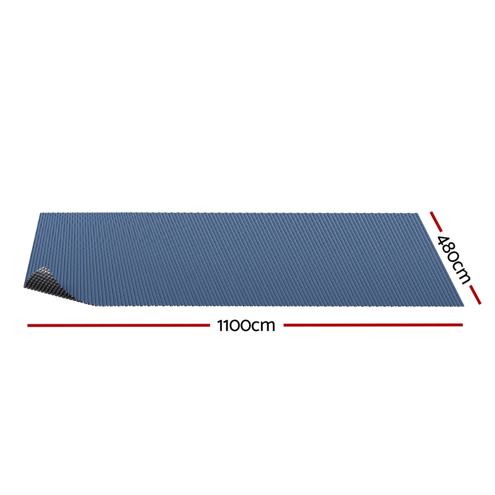 Aqua Buddy Pool Cover 600 Micron 11x4.8m Swimming Pool Solar Blanket Blue Black PC-110X48-XL-BK-BL