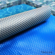 Aquabuddy Pool Cover 11x6.2m 400 Micron Swimming Pool Solar Blanket Blue Silver PC-110X62-M-DX-BL