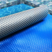 Aquabuddy Pool Cover 11x6.2m 400 Micron Swimming Pool Solar Blanket Blue Silver PC-110X62-M-DX-BL
