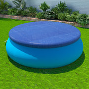Aqua Buddy Pool Cover Fit 2.44m Round Above-ground Ring Swimming Pool Blanket Blue PC-244R-PE-BL