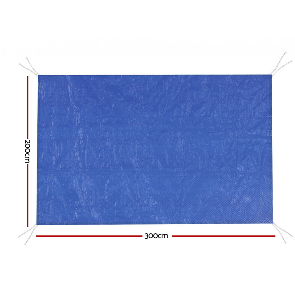 Aquabuddy Pool Cover 3x2m Above-ground Swimming Pool Blanket Blue PC-30X20-PE-BL