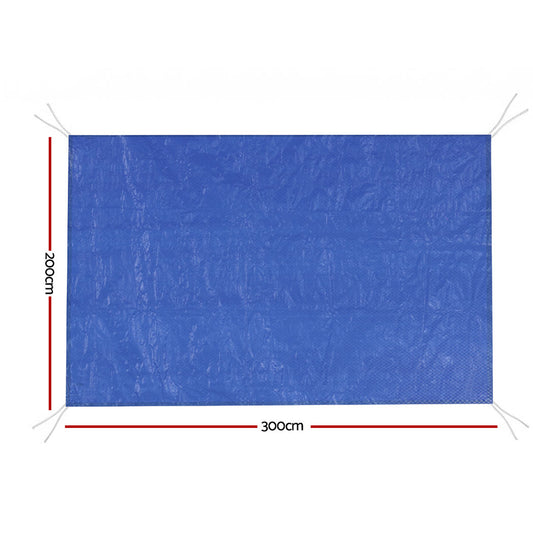 Aquabuddy Pool Cover 3x2m Above-ground Swimming Pool Blanket Blue PC-30X20-PE-BL