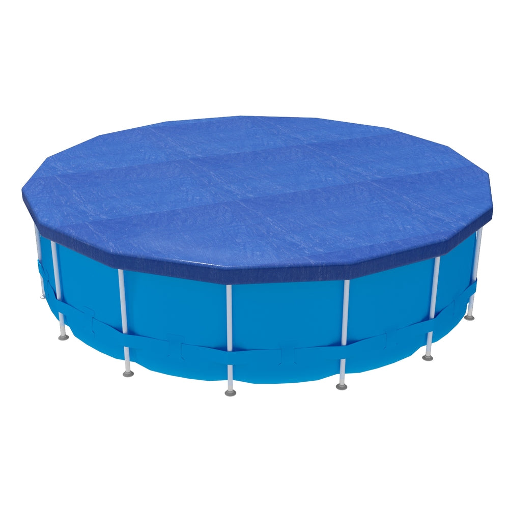 Aqua Buddy Pool Cover Fit 3.66m Round Above-ground Swimming Pool Blanket Blue PC-366R-PE-BL