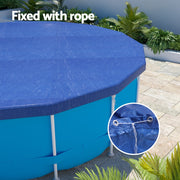 Aqua Buddy Pool Cover Fit 3.66m Round Above-ground Swimming Pool Blanket Blue PC-366R-PE-BL