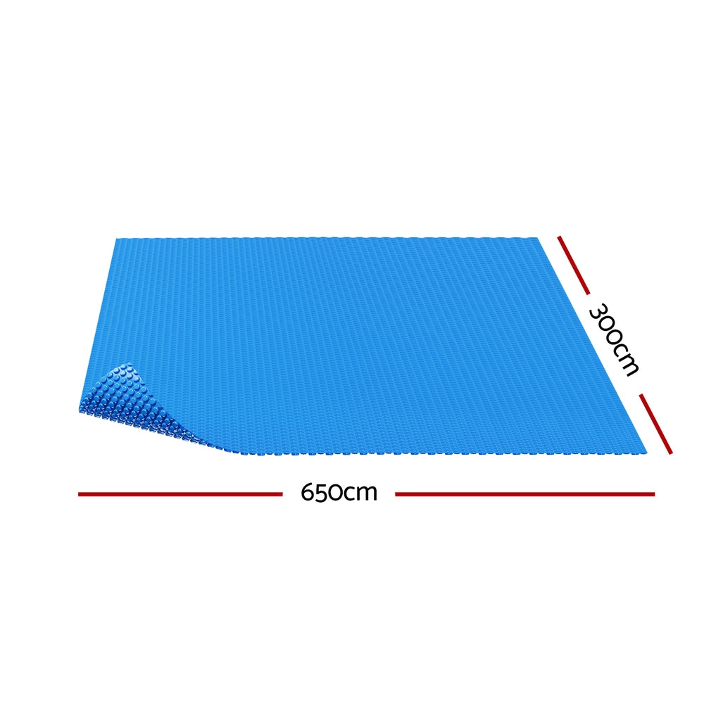 Aqua Buddy Pool Cover 600 Micron 6.5x3m Swimming Pool Solar Blanket Blue PC-65X30-L-BL