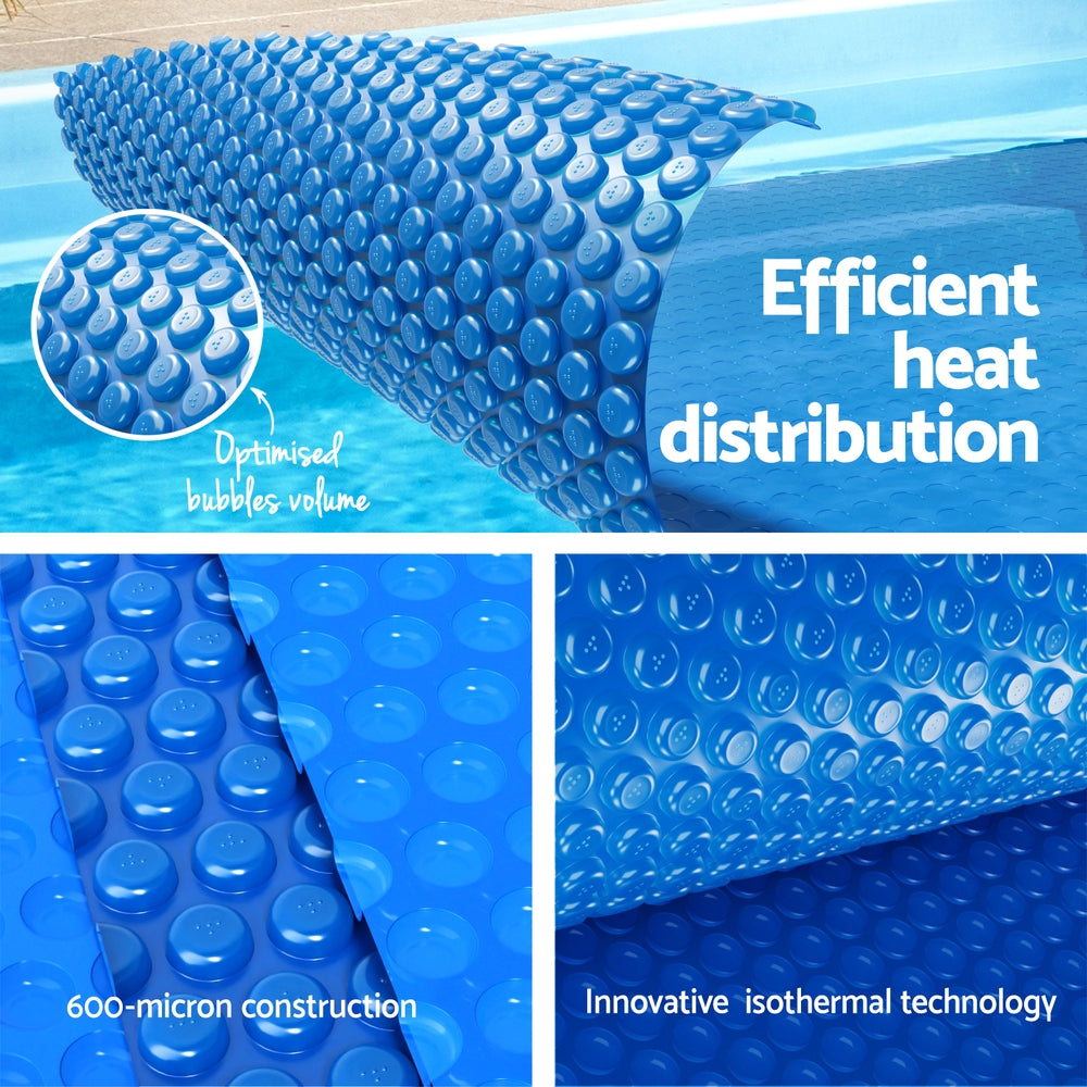 Aqua Buddy Pool Cover 600 Micron 7x4m Swimming Pool Solar Blanket Blue PC-70X40-L-BL