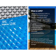 Aqua Buddy Pool Cover 500 Micron 7x4m Swimming Pool Solar Blanket Blue Silver PC-70X40-L-DX-BL