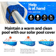 Aquabuddy Pool Cover 500 Micron 7x4m Silver Swimming Pool Solar Blanket 4m Roller PC-70X40-L-DX-BL-40ROL