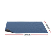 Aqua Buddy Pool Cover 600 Micron 7x4m Swimming Pool Solar Blanket Blue Black PC-70X40-XL-BK-BL
