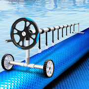 Aquabuddy Pool Cover 8x4.2m 400 Micron Swimming Pool Solar Blanket 5.5m Roller Blue PC-80X42-M-BL-ROLLER-BU