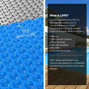 Aqua Buddy Pool Cover 600 Micron Bubble Heat Solar Blanket Blue Silver 8x4.2m PC-80X42-XL-DX-BL