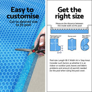 Aqua Buddy Pool Cover 600 Micron Bubble Heat Solar Blanket Blue Silver 8x4.2m PC-80X42-XL-DX-BL