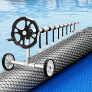 Aqua Buddy Pool Cover 600 Micron Solar Heat Blanket LDPE 8x4.2m w/ 5.55m Roller PC-80X42-XL-DX-BL-ROLLER