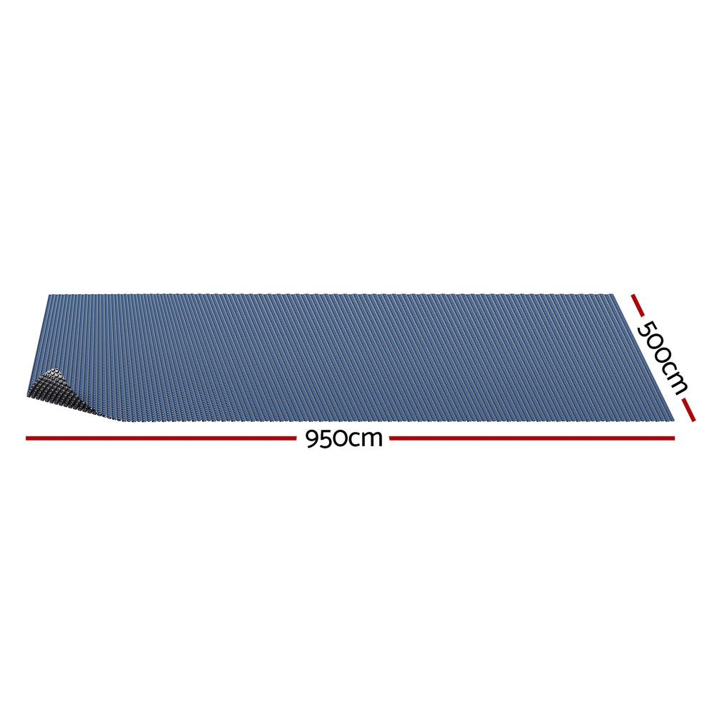 Aqua Buddy Pool Cover 600 Micron 9.5x5m Swimming Pool Solar Blanket Blue Black PC-95X50-L-BK-BL