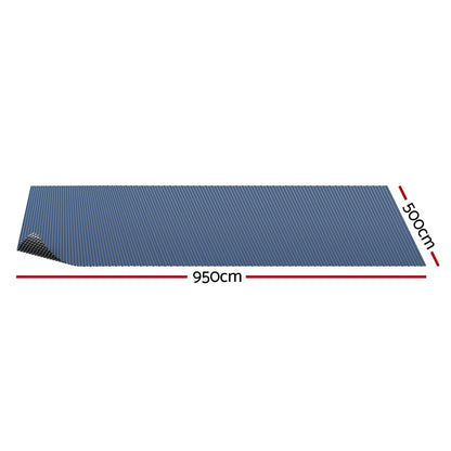 Aqua Buddy Pool Cover 600 Micron 9.5x5m Swimming Pool Solar Blanket Blue Black PC-95X50-L-BK-BL