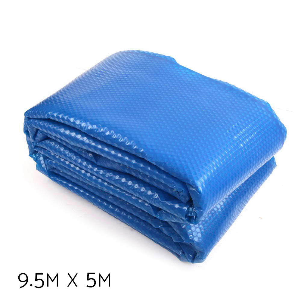 Aqua Buddy Pool Cover 9.5x5m 400 Micron Swimming Pool Solar Blanket Blue Silver PC-95X50-M-DX-BL