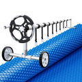 Aqua Buddy Pool Cover 600 Micron Heat Solar Blanket 9.5x5m w/ 5.55m Roller PC-95X50-XL-BL-ROLLER